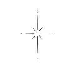 the cross is drawn in black and white on a white background, as well as an arrow