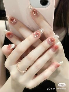 Uñas Aesthetic, Asian Nails, Cute Simple Nails, Korean Nails, Blush Nails, Pretty Gel Nails, Really Cute Nails, Soft Nails, Jelly Nails