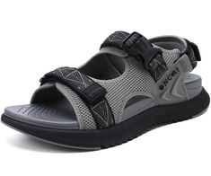 PRICES MAY VARY. The hiking sandals for men feature three hook and loop adjustable straps for a customizable fit, perfect for outdoor adventures. Made with breathable mesh material and soft knitting straps, these mens water sandals ensure comfort and durability during long walks. The arch support and 1.2" deep heel cup of these mens sandals provide stability and cushioning for all-day wear. With a heel-toe drop height difference of 6mm, these man sandals promote a natural foot position and gait Mens Water Sandals, Womens Walking Sandals, Man Sandals, Mens Hiking, Height Difference, Sports Sandals, Water Sandals, Hiking Sandals, Sandals For Men