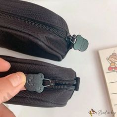 Bird in Bag - Portable Pencil Case Canvas Cartoon Storage Bag with Big Capacity - Perfect for Students, Chitma Halloween, Thanksgiving Day and Party Fav Embroidery Storage, Canvas Cartoon, Cute Cartoon Bear, Bags Cute, Pen Bag, Stationery School, Fabric Embroidery, Cartoon Bear, Pencil Bags