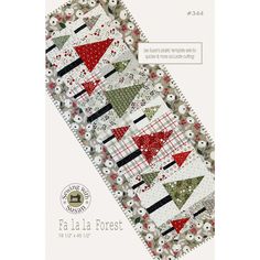 the book is open to show an image of a quilted christmas stocking pattern