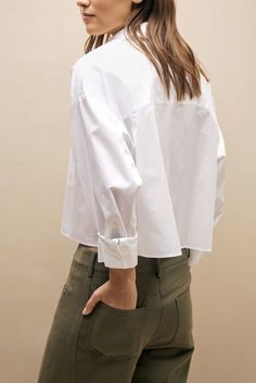 The soon to be ex is cut from superfine cotton. this shirt is cropped perfectly to meet the top of your pants and features a single pocket.    100% superfine cotton Easy Tiger, Caged Sandals, Black Tank Dress, Black Aviators, Neon Purple, Shoe Size Conversion, Boyfriend Tee, Engineered Garments, Ruched Dress