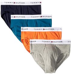 Tommy Hilfiger Cotton Brief 4-Pack Waist Pack, Tommy Hilfiger Man, Elastic Waistband, Tommy Hilfiger, The Originals, Fast Delivery, Free Shipping, Clothes