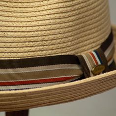 The Saint Martin Sewn Paper Short Brim Fedora is lightweight, stylish and easy to wear. Made from 100% Sewn Paper, this hat gives the perception of a straw hat without the rigidity. The extra short, upturn brim, is a different take on the trilby fedora and provides and uniquely stylish look all while keep true to the higher profile classic fedora crown. This hat comes with a faux leather inner sweat for ease of wear and comfortably. This hat comes in two great color options, Brown and Natural. Brim Upturn 1 3/4" Crown 4" Front 5" Side Features Two Great Color Options: Brown and Natural 100% Sewn Paper Cloth Hat Band Faux Leather inner sweat band Saint Martin Pin Sizes Medium - 7 to 7 1/8 Large - 7 1/4 to 7 3/8 Extra Large - 7 1/2 to 7 5/8 Sewn Paper, Trilby Fedora, Gambler Hat, Profile Classic, Upf Clothing, Outback Hat, Mens Hats Fashion, Hat Stores, Sweat Band