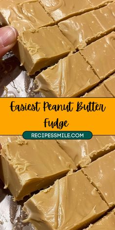 peanut butter fudge is an easy dessert that's ready to be eaten