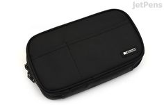 Black Rectangular Travel Pencil Case, Black Portable Cases For Organization, Portable Black Cases For Organization, Black School Cases With Pen Slots, Modern Black Organizers For Home Organization, Black Rectangular Pencil Case With Pen Slots, Black Rectangular Case With Pen Holders, Black Cases With Pen Slots For Daily Use, Black Cases With Pen Slots