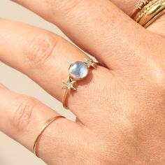 Titan Moonstone Ring | Catbird Moonstone Ring Vintage, Celestial Ring, Moonstone Ring, Ring Vintage, Diamond White, Vintage Rings, Moonstone, Wedding Inspo, My Wedding