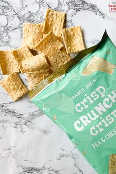 a bag of chips sitting on top of a counter