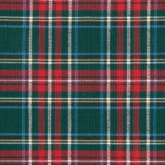 a red, green and blue plaid fabric