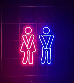 led-neon-para-banheiros Led Decor, Boy And Girl, Led Neon, Bathroom Decor, Neon Signs, Neon, Led