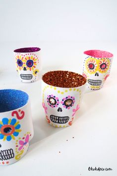 Unleash your crafty skills as we take on the intricate art of sugar skull crafting, but with a twist! Instead of the traditional mediums, we're using humble toilet paper rolls to create stunning day of the dead sugar skull art. This is not just a fun activity to indulge in, but it's also a unique way to express the vibrant culture and heritage of Dia de Muertos. Let's dive into this exciting craft session and bring these beautiful skulls to life. Sugar Skull Crafts, Craft With Paper, Skull Crafts, Intricate Art