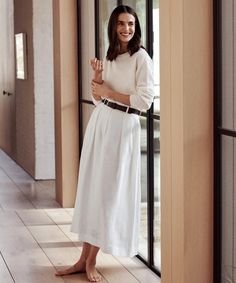 Annabel Skirt IvoryWith a vintage-inspired feel, this soft linen skirt adds a refined ease to any spring and summer look. 100% linen.Made in China. Linen Skirt, Summer Look, Made In China, Summer Looks, Vintage Inspired, China, Skirt