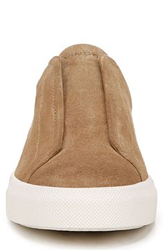 Amplify the casual refinement of your everyday look with this classic slip-on sneaker fashioned from smooth suede. Leather upper and lining/rubber sole Imported Casual Suede Slip-ons With Suede Lining, Beige Suede Slip-ons, Classic Slip-on Suede Sneakers, Beige Suede Lined Slip-ons, Casual Suede Slip-ons For Everyday, Casual Beige Leather Slip-on Sneakers, Classic Suede Slip-on Sneakers, Slip-on Sneakers With Suede Lining, Classic Low-top Slip-ons With Suede Lining