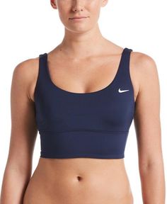 Nike Swim Women's Essential Scoop Neck Midkini Midkini Top Midnight Navy Midkini Tops, Nike Swim, Women's Activewear, Women Essentials, Midnight Navy, Swim Top, Athletic Women, Nike Tops, Active Wear For Women