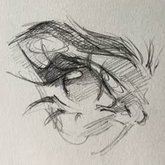 a drawing of a woman's face with her eyes closed