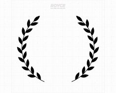 a black and white image of a laurel wreath on a sheet of paper with the words,