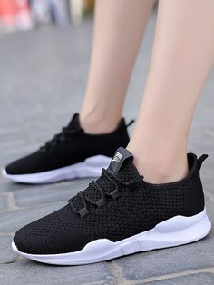 Black Sporty,Funky Collar    Running Shoes,Sock Sneakers Embellished   Women Shoes Wear-resistant Low-top Sneakers For Jogging, Casual Wear-resistant Sneakers For Jogging, Sporty Wear-resistant Slip-on Sneakers, Wear-resistant Low-top Running Sneakers, Sporty Wear-resistant Sneakers For Jogging, Casual Durable Running Sneakers, Casual Wear-resistant Running Shoes For Light Sports, Casual Wear-resistant Lace-up Running Shoes, Sporty Low-top Wear-resistant Walking Shoes