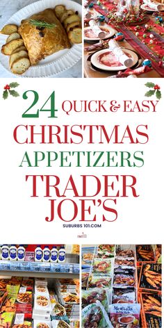 christmas appetizers and trader joe's are the perfect way to get your holiday spirit right now