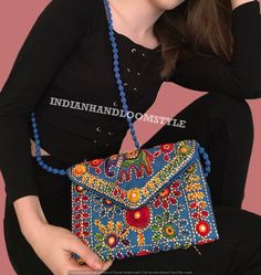 Indian Rajasthani Jaipuri Art Sling Bag Fold Over Clutch Purse With Multiple Colour For Women and Girl Party Wedding Carry. Handicrafts and Jewellery Designer Women Sling Bags, Evening Handbags for women Best for gifting, Diwali Gift, Wedding Favors, Indian Sling bags. SURPRISE GIFT: You may get a free surprise gift parcel from us. Pack of - Assorted Colors bags. * Material: polyester Embroidered fabric (Both Side Work) * Size : 23x18 Inches * Type: Casual, Ethnic, traditional, wedding, embroide Bohemian Potli Bag For Navratri Gift, Festive Handmade Potli Bag, Traditional Shoulder Bag For Diwali Festival, Traditional Shoulder Bag For Diwali, Traditional Shoulder Bag For Diwali Festive Occasions, Festive Bollywood Shoulder Bag Handmade, Bollywood Style Shoulder Bag As Diwali Gift, Traditional Shoulder Bag With Zari Work For Festivals, Traditional Shoulder Bag For Diwali Gift