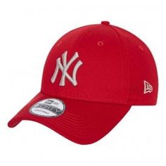 New Era NY Yankees Essential 9Forty Cap - Red Collegiate Sports Baseball Cap With Curved Visor, Collegiate Baseball Cap With Curved Visor For Sports, Team-colored Six-panel Baseball Cap, Team-colored Six-panel Baseball Cap For Sports, Collegiate Style Sports Visor Baseball Cap, Collegiate Sports Visor Baseball Cap, Collegiate Sports Baseball Cap With Visor, Collegiate Style Visor Baseball Cap For Sports, Red Curved Visor Baseball Cap For Sports Events