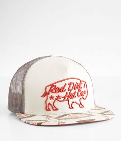 Red Dirt Hat Co. Big Bison Trucker Hat - Cream/Grey , Men's Cream Embroidered southwestern print snapback hat One size fits most. Apparel & Accessories > Clothing Accessories > Hats Southern Hats Men, Red Dirt Hat Co, Mens Christmas Gifts, Mens Hats, Mens Trucker Hat, Men Cream, Country Hats, Beaded Hat Bands, Ranch Wear