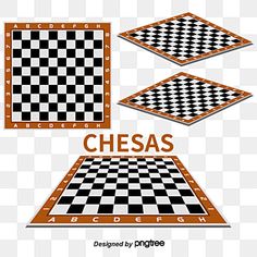 the chess board is shown in three different positions