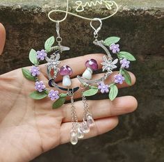 Size: Standart Earrings Mushroom, Fairy Earrings, Fabric Glass, Mushroom Jewelry, Fabric Beads, Forest Fairy, Floral Earrings, Jewelry Inspo, Metal Necklaces