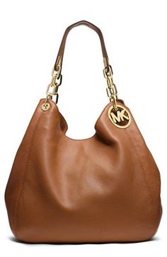 MICHAEL Michael Kors 'Large Fulton' Leather Tote available at #Nordstrom Outlet Michael Kors, How To Have Style, Rich Clothes, Michael Kors Designer, Michael Kors Clutch, Michael Kors Selma, Cheap Michael Kors