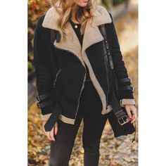 Shearling Jacket Outfit, Plain Coats, Fall Fashion Coats, School Looks, Autumn Outfits, Sporty Chic, 가을 패션, Winter Coats, Shearling Jacket