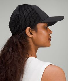 A good hat is hard to find, so we made one. With a soft, breathable mesh back, you'll want to wear this trucker hat every day of the week. Designed for On the Move. Adjustable back closure tucks into a secret garage and helps you customize your fit. 'Spot clean', 'Do not wash', 'Do not bleach', 'Do not tumble dry', 'Do not iron', 'Do not dry clean', 'Imported'. Inner front center panel: 58% Nylon, 27% Polyester, 9% Lycra elastane, 6% X-static nylon. Sweat band: 58% Nylon, 27% Polyester, 9% Lycra Adjustable Mesh Trucker Hat With Mesh Back, Lightweight Mesh Baseball Cap, Lightweight Mesh Visor Baseball Cap, Breathable Mesh Baseball Cap One Size, Adjustable Sports Hats With Mesh Back, Mesh Hats With Curved Brim For Travel, Travel Mesh Hat With Curved Brim, Mesh Travel Hat With Curved Brim, Mesh Hat With Curved Brim For Travel