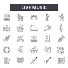 the line icons for live music