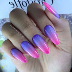 30 Cute Purple Nail Ideas - Acrylic Purple Nails, Designs For Acrylic Nails, Purple Summer Nails, Purple Nails Ideas, Black And Purple Nails