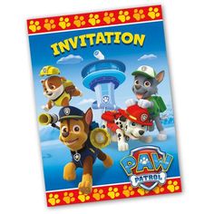 the paw patrol birthday card is shown