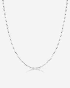 Classic Diamond Tennis Necklace Silver Diamond Tennis Necklace With Box Chain, White Diamond Necklace With Box Chain, Round Diamond Necklace With Box Chain, Fine Jewelry Diamond Necklace With Box Chain, Silver Diamond Necklace With Box Chain, Diamond Box Chain Necklace, Classic Diamond White Necklace With Box Chain, White Gold Diamond Necklace With Box Chain, Classic Necklace With Diamond White Box Chain