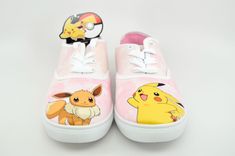 Rare New Pokemon Pikachu Eevee Bestie Low Rise Sneakers Pink White Size 8 These were tried on in store and the tag had been taken off but is still with them, the tag is not torn. The shoes are new, in excellent condition. Womens Size 8 Rare Pokemon, Sneakers Pink, Pokemon Pikachu, New Pokemon, Comfortable Shoes, Low Rise, Pikachu, Pink White, Pokemon