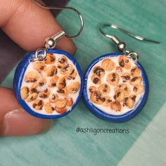 Round Polymer Clay Earrings, Round Polymer Clay Earrings With Ear Wire, Nickel-free Round Polymer Clay Earrings, Food Earrings Polymer Clay, Churro Earrings, Cereal Earrings, Earrings Food, Nickel-free Round Resin Earrings, Turtle Ice Cream