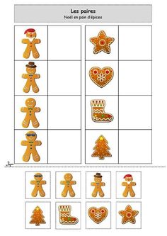 gingerbread cut outs are shown in this worksheet