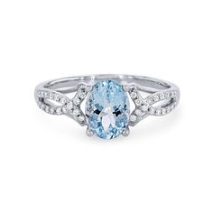 Crafted with romantic twist detail, this ring features a 1.10 carat oval cut aquamarine accented by 0.14 carats of round brilliant cut diamonds. Aquamarine Rings With Diamond Accents, Wedding Aquamarine Diamond Ring With Brilliant Cut, Aquamarine Diamond Ring With Diamond Accents For Gift, Oval Aquamarine Ring With Diamond Accents, Oval Aquamarine Rings With Diamond Accents, Diamonds Direct, Twist Ring, Oval Cut, Round Brilliant Cut Diamond