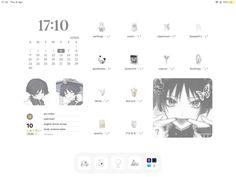 an image of a desktop screen with anime characters on it