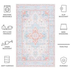 an area rug with the instructions for how to use it and what to put on it