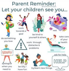 a poster with different things to know about children