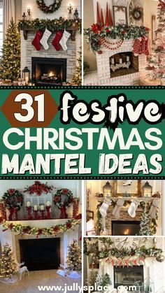 twelve festive christmas mantel ideas