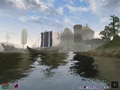 Ebonheart,  Vvardenfell,  Morrowind,  Tamriel. Morrowind Landscape, Interesting Games, Dark Brotherhood, Bethesda Games, Skyrim, Tower Bridge, Video Games, Moon