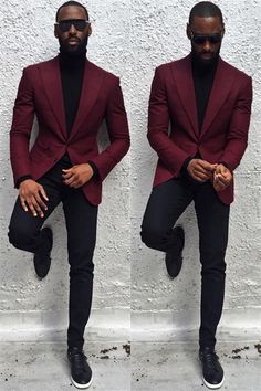 Neckline: Peaked Lapel Material: Polyester Polyester Blend Pattern: Solid Piece: 2 Piece Pocket: With Flap Prom Suit For Guys, Prom Looks For Guys, Outfit Boda