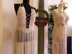 This macrame dress is made of cotton in beige color. You can wear this beautiful hand made dress as a beach wear, festival dress, etc. This boho dress is S size Model dimensions: Bust 31", Waist 24", Hip 35" If you have an other size, please text me your dimensions I can make it with your dimensions. Also you can choose a custom color of this beach dress. Please text me before custom order. Feel like a Goddess in this dress! Festival Beige Dresses With Tassels, Beige Tassel Festival Dress, Beige Tassel Dress For Festival, Beige Festival Dress With Tassels, Beige Sleeveless Crochet Dress For Festival, Beige Bohemian Dress With Fringe, Beige Bohemian Party Dress, Macrame Dresses, Fringed Dress