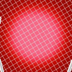 a red background with white squares and lines