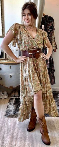 Brown Summer Festival Dress, Brown Summer Dress For Festivals, Casual Brown Boho Summer Dress, Casual Brown Boho Dress For Summer, Bohemian Beige Mini Dress For Dress Down Occasion, Casual Spring Festival Dresses, Spring Festival Casual Dresses, Brown Midi Length Summer Dress, Brown Midi Dress For Summer