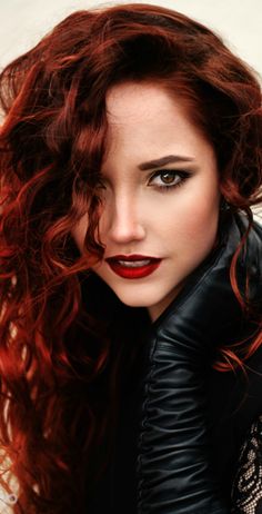 I think I'm a little obsessed with Kari at the moment XD, but this is another one of her. I still don't think its exactly right. Red Hair And Black, Woman With Red Hair, Lana Turner, Female Character Inspiration, Black Leather Gloves, Redhead Girl