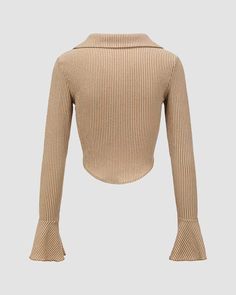 Details: Long-sleeve ribbed shirt topTop Length:NormalSleeve Length: Long SleevesMaterials:95% Polyester + 5% Spandex Beige Ribbed V-neck Top, Spring Ribbed Fitted Long Sleeve Top, Versatile Long Sleeve Ribbed Top, Spring Long Sleeve Top With Seamless Collar, Trendy Ribbed Beige Top, Trendy Beige Ribbed Top, Fitted Casual Ribbed Long Sleeve Top, Chic Ribbed Long Sleeve Tops, Versatile Ribbed Top For Winter