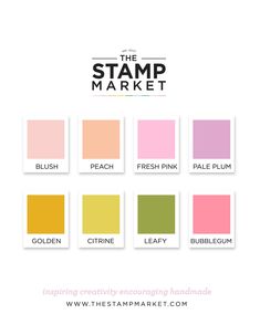 the stamp market color chart with different colors and text that says it's easy to use